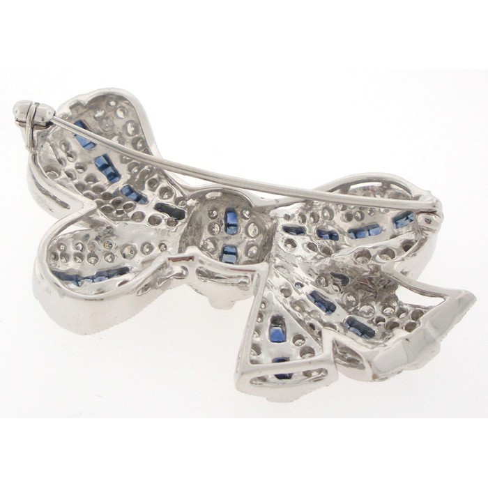 Exquisite Diamond & Sapphire Pin - z445