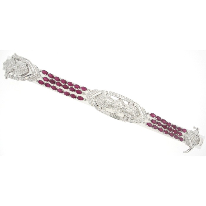 Gorgeous Diamond and Ruby Bracelet - z4932