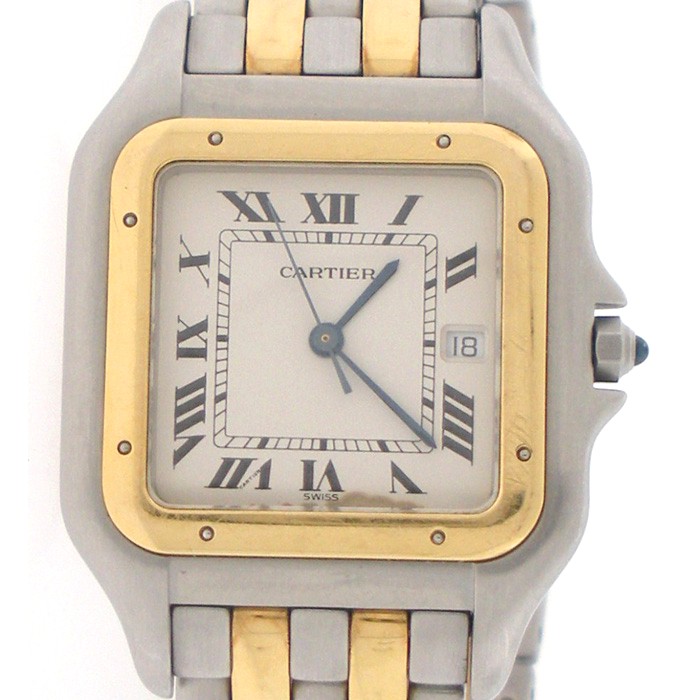 Cartier Panther 2 Row 18k & SS Watch