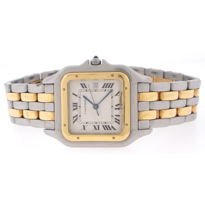 Cartier Panther 2 Row 18k & SS Watch