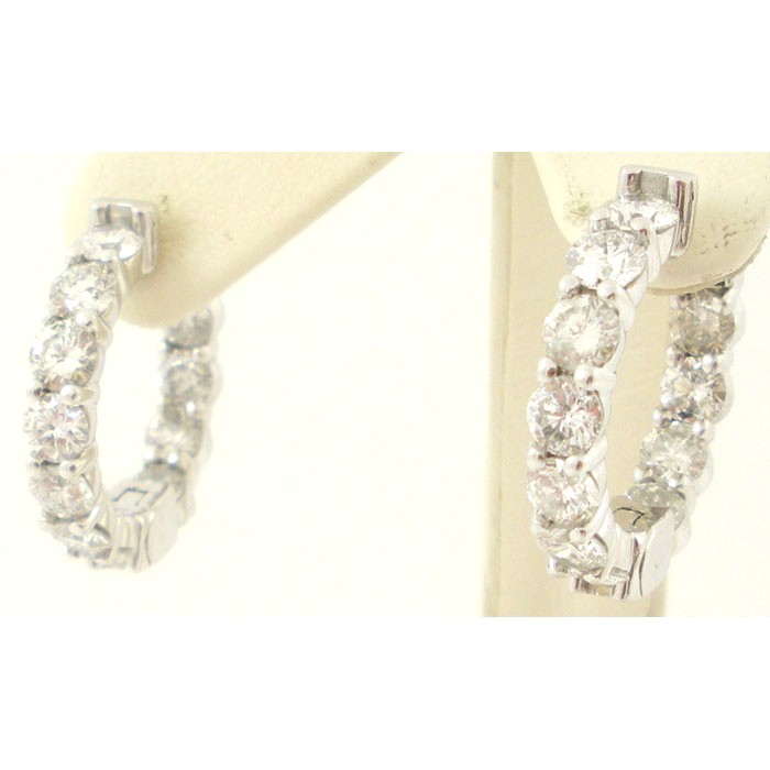 Brilliant Diamond Hoop Earrings - 1096