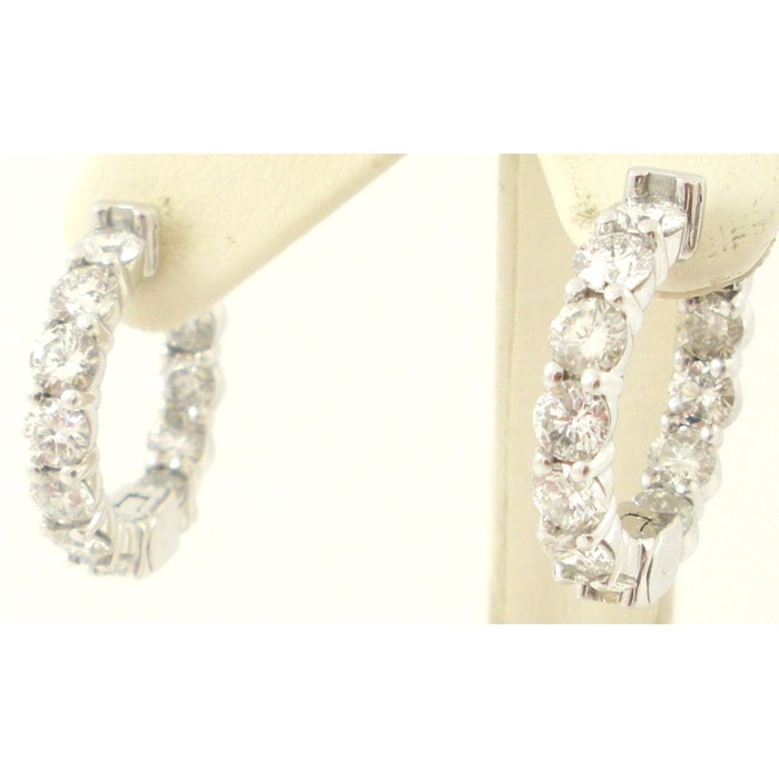 Brilliant Diamond Hoop Earrings - 1096 Brilliant Diamond Hoop Earrings - 1096