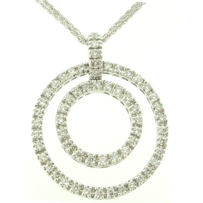 Double Circle Diamond Pendant - z3431/000122