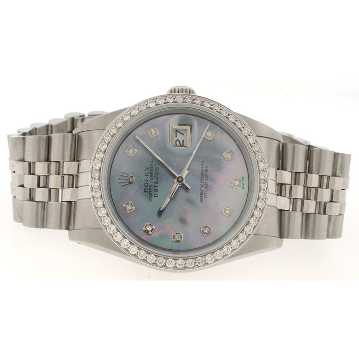 Mens Rolex Oyster Perpetual DateJust Diamond Watch