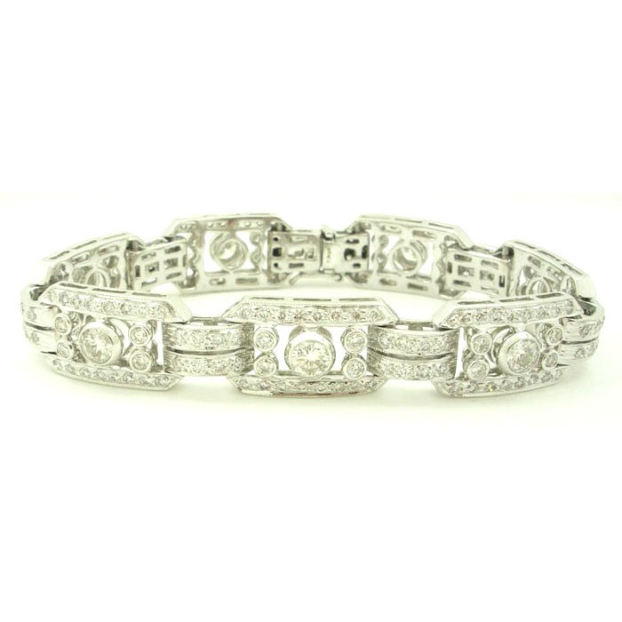 6.75 Carat Pave Set Diamond Bracelet - z4677/1410