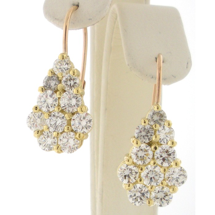 Gorgeous Diamond Dangle Earrings - 2187