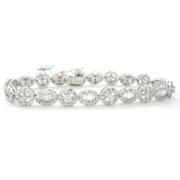 Round & Baguett Diamond Bracelet - z5181/1559