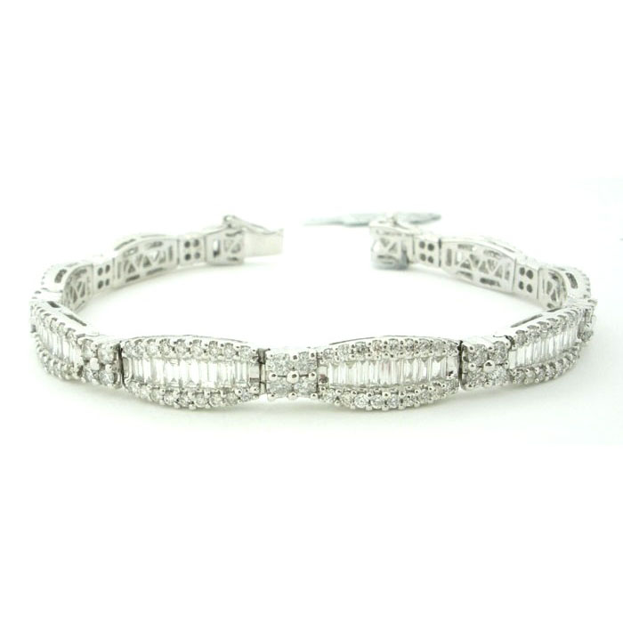 Diamond Bracelet in 14k White Gold - z4406/1564 Diamond Bracelet in 14k White Gold - z4406/1564