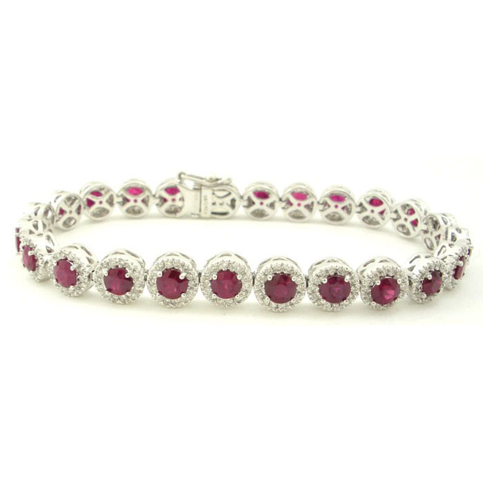 Diamond & Ruby Bracelet - z5327/1567 Diamond & Ruby Bracelet - z5327/1567