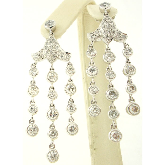 Gorgeous Diamond Chandelier Earrings - 1578