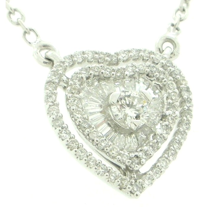 Exquisite Diamond Heart Necklace - z5191/1625