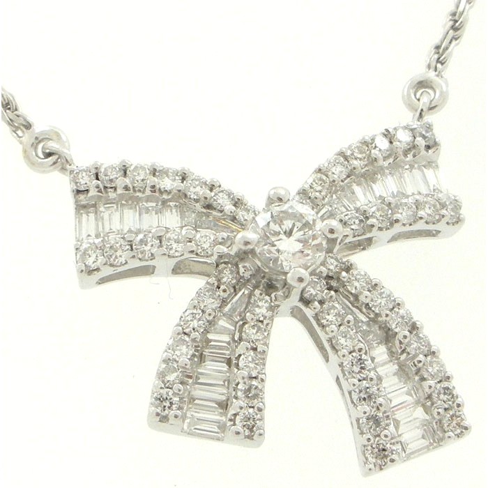 Beautiful Diamond Bow Necklace - z5328/1628