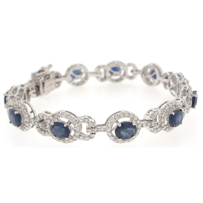 Exquisite Diamond and Sapphire Bracelet - 1794
