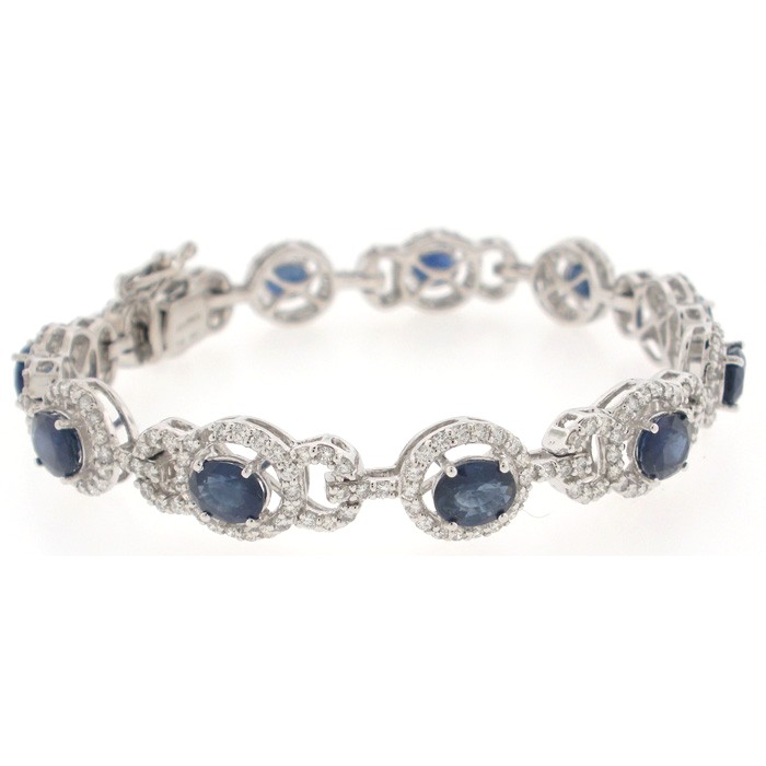 Exquisite Diamond and Sapphire Bracelet - 1794 Exquisite Diamond and Sapphire Bracelet - 1794