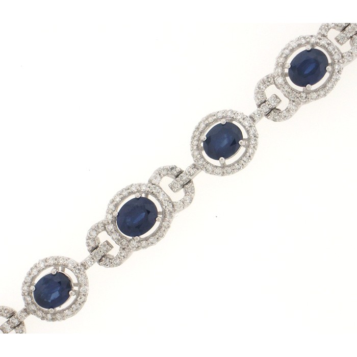 Exquisite Diamond and Sapphire Bracelet - 1794
