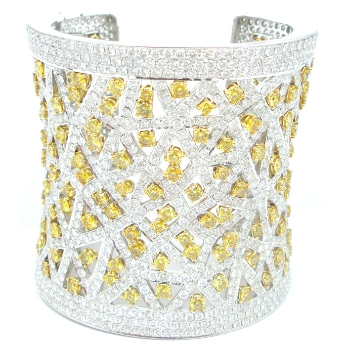 Exquisite Diamond Cuff Bracelet - 1960