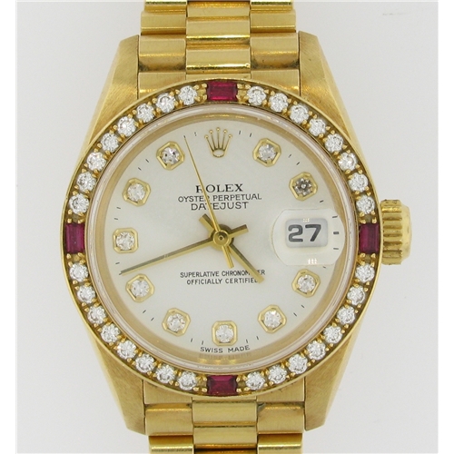 Beautiful Ladies Rolex Presidential factory original diamonds