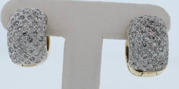 Diamond  Hoop Earrings - z1639 y128/60