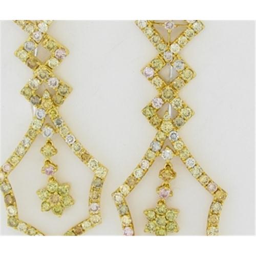 fancy yellow  Diamond Earrings