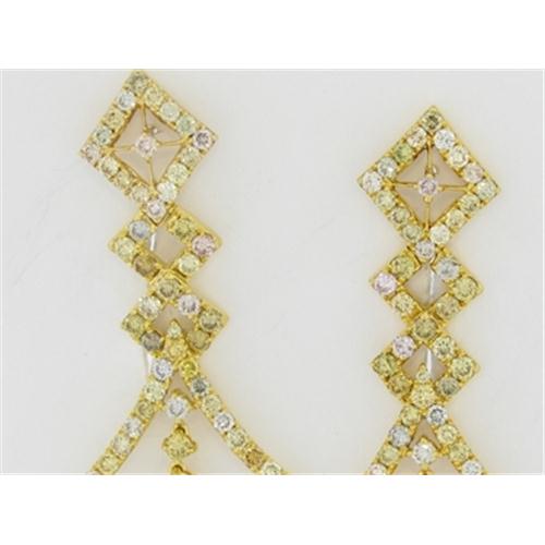 fancy yellow  Diamond Earrings