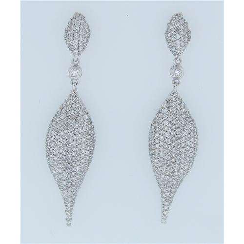 14k white gold pave set diamond earrings z5817 y286/93