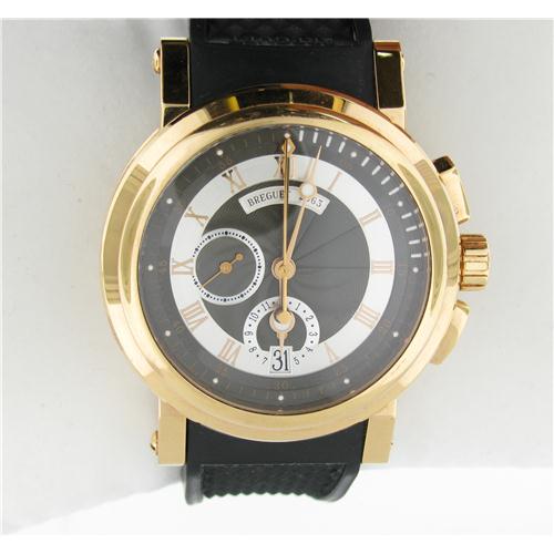Beautiful Men''s 18k breguet marine chronograph watch