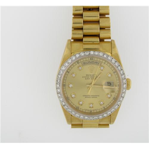 Men's 18k  Rolex Oyster preppetual President watch