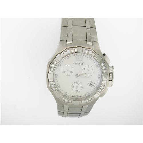 Men's Concord Saratoga watch stainless steel with diamonds