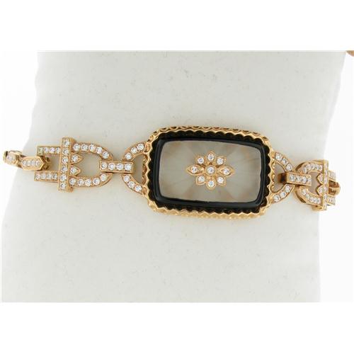 18K Rose Gold Ladies Diamond Bracelet