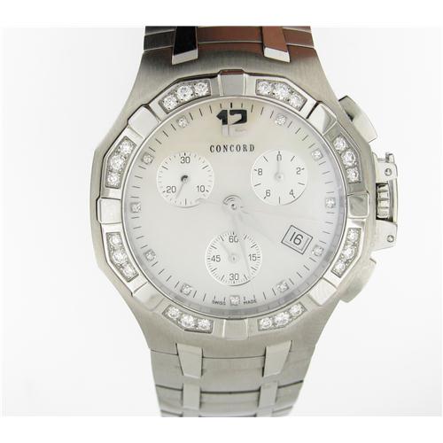 Men's Concord stainless steel Saratoga Chronograph Watch