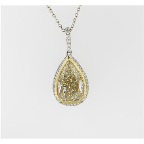 Genuine Fancy yellow Diamond Pendant