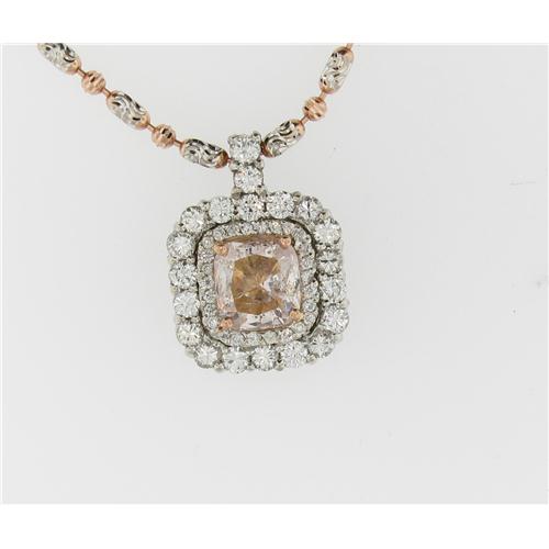 Ladies  GIA certified pink Diamond Pendant