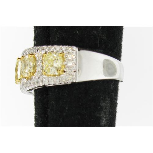 Ladies Fancy Yellow diamond wedding band