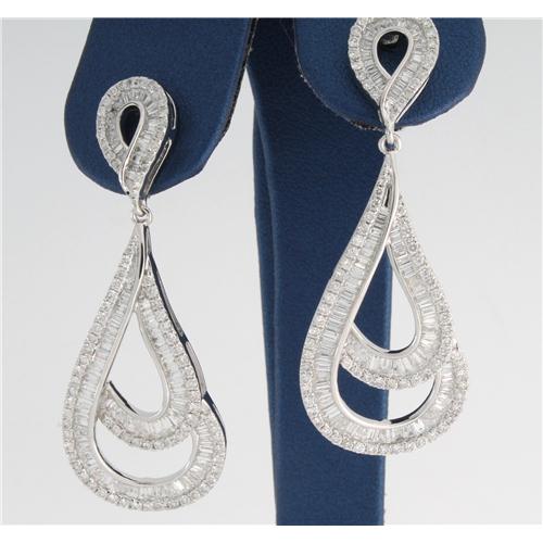 White Gold Diamond Earrings - z7154  Y311/30