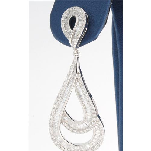 White Gold Diamond Earrings - z7154  Y311/30