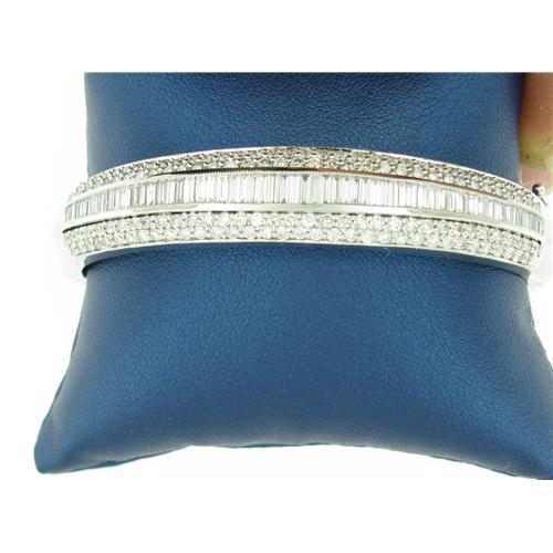 ladies white gold diamond bangle bracelet