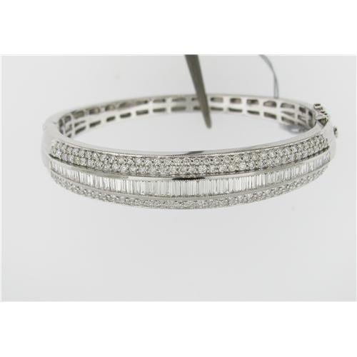 ladies white gold diamond bangle bracelet