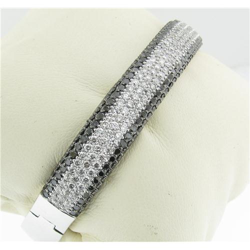 Ladies black and white Diamond Bracelet  - Z6937 y304/38