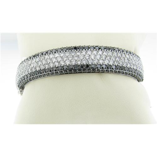 Ladies black and white Diamond Bracelet  - Z7105 Y304/36