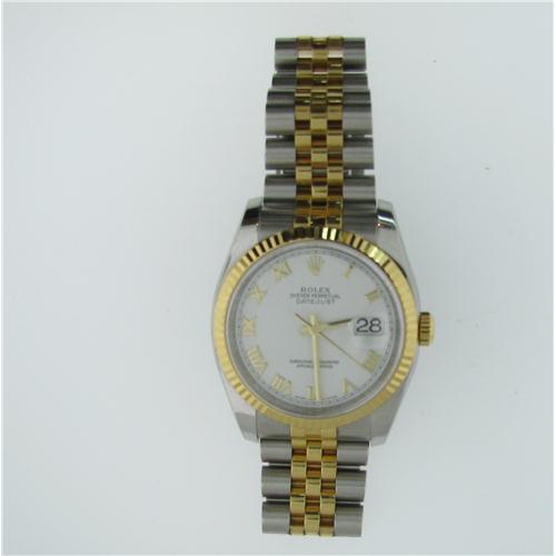 Men's Rolex Datejust Watch 18k and stainless steel