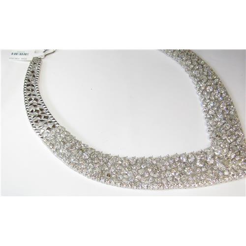 Diamond Necklace with tanzanite center