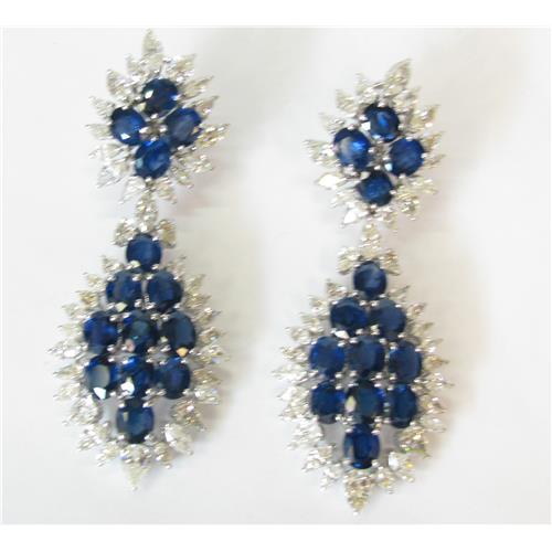 Diamond and sapphire Earrings