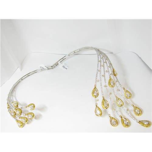 18k Ladies Elaborate  Diamond Collar Necklace