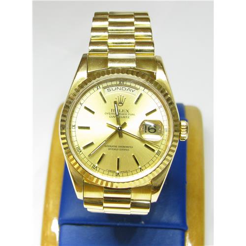 18k Yellow gold Men's Rolex President Watch  #18238