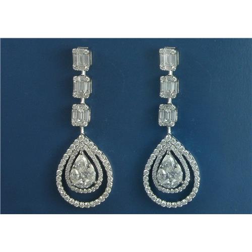 18k white gold Diamond Earrings - E0949