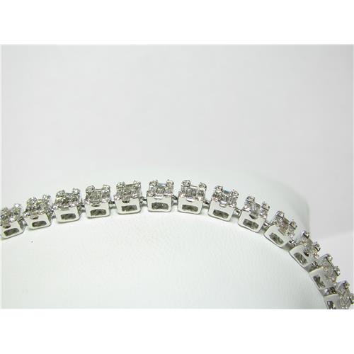Ladies Emerald Cut Diamond Bracelet - B0216