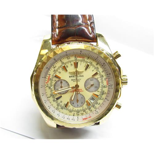 Men's 18k yellow gold Breitling Bentley Watch