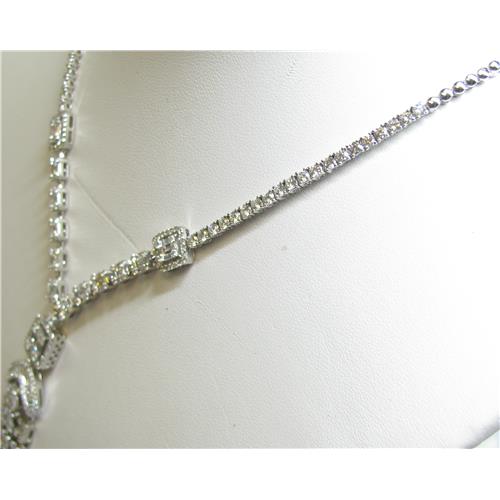 18K white gold diamond necklace