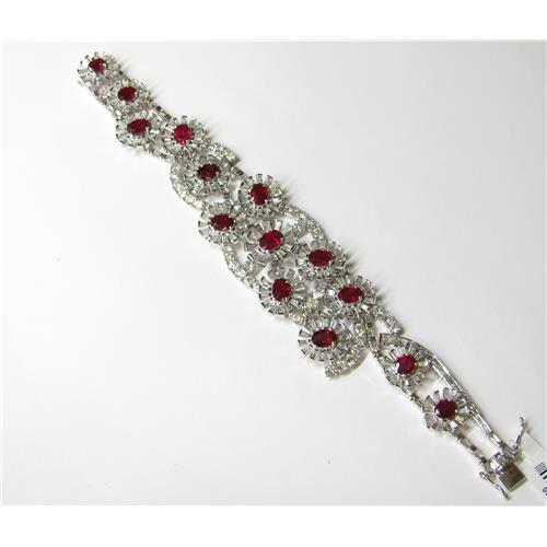 Ladies natural  no heat ruby Diamond Bracelet