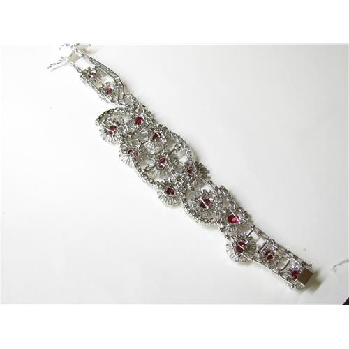 Ladies natural  no heat ruby Diamond Bracelet